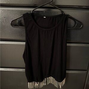 Western Style Top with Fringe Detail